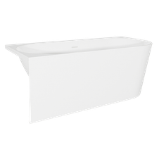 Baridi DH423 Left-Hand Corner Slim Rim Bath with Overflow System 150cm - Gloss White