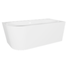 Baridi DH426 Right-Hand Corner Slim Rim Bath with Overflow System 150cm - Gloss White