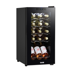 Baridi DH5 15 Bottle Wine Fridge with Digital Touch Screen Controls & LED Light - Black