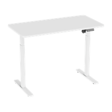 Dellonda DH56 Single Motor Ultra-Quiet Adjustable-Height Electric Sit/Stand Desk - White Desktop