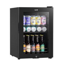 Baridi DH62 Beer & Drinks Fridge with Wire Shelves, LED Light & Security Lock 60L - Black