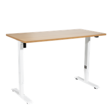 Dellonda DH68 Single Motor Ultra-Quiet Adjustable-Height Electric Sit/Stand Desk - Oak Desktop