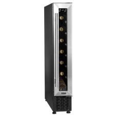 Baridi DH77 7 Bottle Extra-Slim Wine Undercounter Fridge with Digital Touch Screen Controls - Stainless Steel