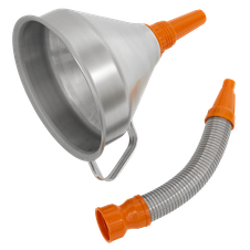Sealey FM20F Metal Flexible Spout Funnel with Filter 200mm