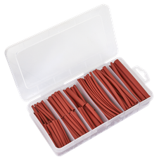 Sealey HST501R Heat Shrink Tubing Assortment 50 & 100mm 180pc - Red