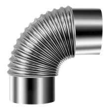 Sealey IREX3 Stainless Steel Exhaust/Flue 90° Bend for IR13/IR16 100mm