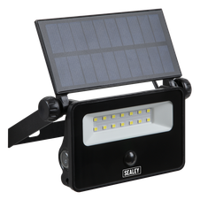 Sealey LED16S Extra-Slim Solar Floodlight with Wall Bracket 16W SMD LED
