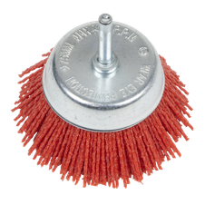 Sealey NFB75 75mm Nylon Filament Cup Brush with 6mm Shaft