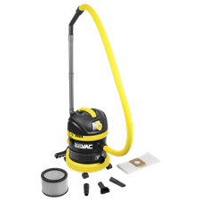 Sealey PC150BV110V BuilderVac Wet & Dry Vacuum Cleaner 15L Stainless Steel Drum M Class Filtration 110V