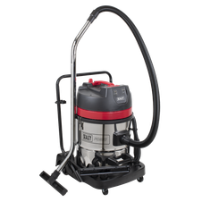 Sealey PC460 60L Vacuum Cleaner Wet & Dry with Stainless Steel Drum 2400W/230V
