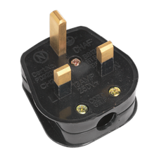 Sealey PL13/320S 13A Rewirable Plug - Black
