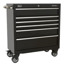 Premier PTB93006 Heavy-Duty Rollcab 930mm 6 Drawer - Black