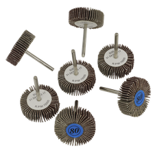Sealey RTA7FW Rotary Tool Abrasive Flap Wheel Set 30mm 7pc