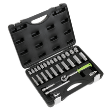 Sealey S01236 Siegen Socket Set 3/8"Sq Drive 29pc