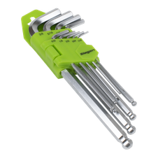 Siegen S01261 Imperial Long Ball-End Hex Key Set 9pc