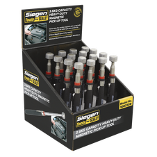 Sealey S0823DB Siegen Heavy-Duty Magnetic Pick-Up Tool 3.6kg Capacity - Display Box of 16