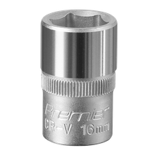 Sealey S1216 Premier Socket 1/2"Sq Drive 16mm