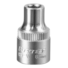 Sealey S3806 Premier Socket 3/8"Sq Drive 6mm