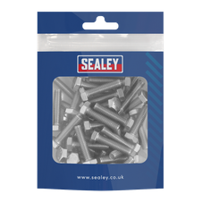 Sealey S625S Stainless Steel Set Screw M6 x 25mm 1mm Pitch, DIN 933 - Pack of 50
