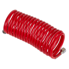 Sealey SA335 PE Coiled Air Hose with 1/4"BSP Unions 5m x 5mm