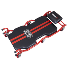 Sealey SCR84 Premier Deluxe Steel Creeper with 6 Wheels & Headrest