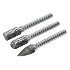 Sealey SDBK3 Tungsten Carbide Rotary Burr Set 3pc
