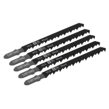 Sealey SJBT144D Jigsaw Blade for General Wood 100mm 6tpi - Pack of 5
