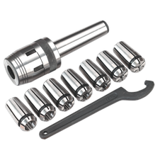 Sealey SM2502MCS Mill Chuck Set MT3-M12 4-16mm