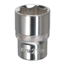 Premier SP1221 Fully Polished Socket 1/2"Sq Drive 21mm