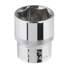 Sealey SP1224 Premier Fully Polished Socket 1/2"Sq Drive 24mm