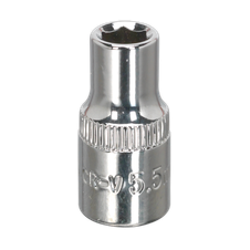 Sealey SP14055 Premier Fully Polished Socket 1/4"Sq Drive 5.5mm