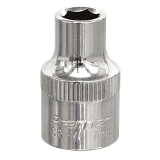 Sealey SP3807 Premier Fully Polished Socket 3/8"Sq Drive 7mm