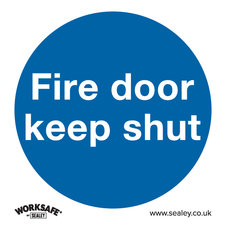 Sealey SS1P1 Worksafe Fire Door Keep Shut Safety Sign - Rigid Plastic