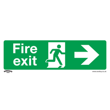 Sealey SS24P1 Worksafe Fire Exit (Right) Safety Sign - Rigid Plastic