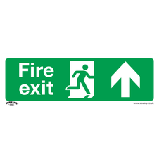 Sealey SS28V1 Worksafe Fire Exit (Up) Safety Sign - Self-Adhesive Vinyl