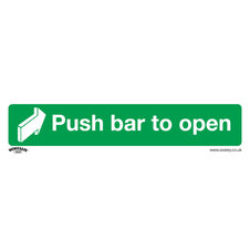 Sealey SS29P1 Worksafe Push Bar To Open Safety Sign - Rigid Plastic