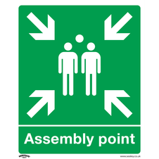 Sealey SS37P1 Worksafe Assembly Point Safety Sign - Rigid Plastic