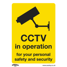 Worksafe SS40V1 CCTV Safety Sign - Self-Adhesive Vinyl