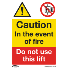 Sealey SS43P1 Worksafe Caution Do Not Use Lift Safety Sign - Rigid Plastic