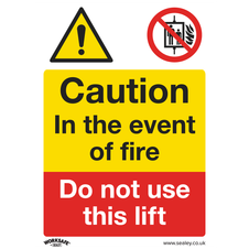 Worksafe SS43V1 Caution Do Not Use Lift Safety Sign - Self-Adhesive Vinyl