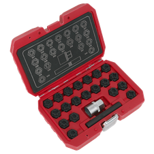 Sealey SX220 Locking Wheel Nut Key Set for VAG 22pc