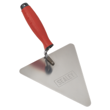 Sealey T1205 Stainless Steel Triangular Brick Trowel with Rubber Handle 180mm