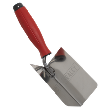Sealey T1802 Stainless Steel Internal Corner Trowel with Rubber Handle 120 x 60mm