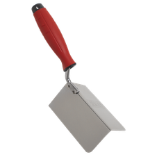 Sealey T1803 Stainless Steel External Corner Trowel with Rubber Handle 120 x 60mm