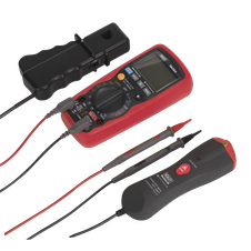 Sealey TA304 15-Function Digital Automotive Multimeter with Inductive Coupler/Infrared Temperature Probe