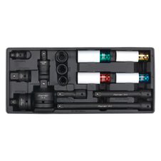 Premier TBT25 Impact Socket & Adaptor Set with Tool Tray 15pc