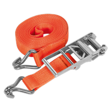 Sealey TD10008J Ratchet Strap Polyester Webbing 75mm x 8m 10000kg Breaking Strength