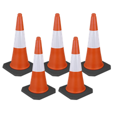 Sealey TFC05 Traffic Cone 75cm - Pack of 5