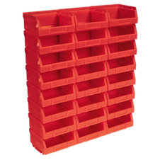 Sealey TPS124R Plastic Storage Bin 105 x 85 x 55mm, Red - Pack of 24