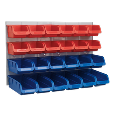 Sealey TPS132 Bin & Panel Combination 24 Bins - Red/Blue